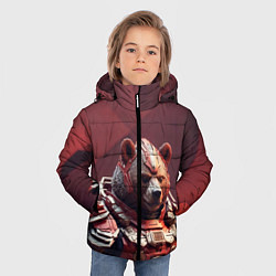 Куртка зимняя для мальчика Бронированный медведь, цвет: 3D-красный — фото 2