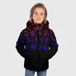 Куртка зимняя для мальчика Очень странные дела паттерн, цвет: 3D-красный — фото 2
