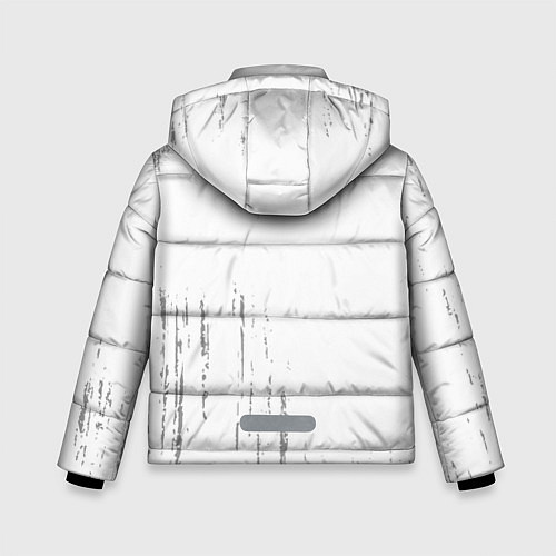 Зимняя куртка для мальчика Brawl Stars glitch на светлом фоне: надпись, симво / 3D-Черный – фото 2