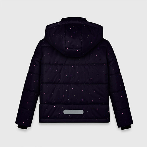 Зимняя куртка для мальчика Абстракция ночь тёмно-фиолетовый / 3D-Черный – фото 2