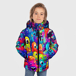 Куртка зимняя для мальчика Кислотный трип, цвет: 3D-черный — фото 2