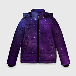Куртка зимняя для мальчика Реалистичный космос, цвет: 3D-светло-серый