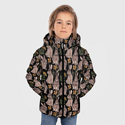 Куртка зимняя для мальчика Зайцы и пижма, цвет: 3D-красный — фото 2