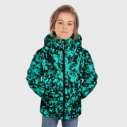 Куртка зимняя для мальчика Ярко-голубой пятнистый, цвет: 3D-черный — фото 2