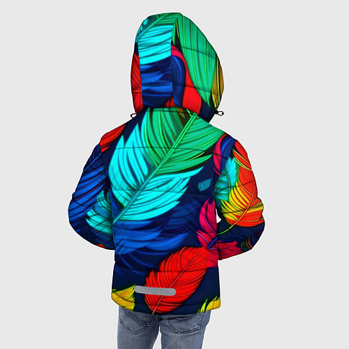 Зимняя куртка для мальчика Яркие перья / 3D-Красный – фото 4