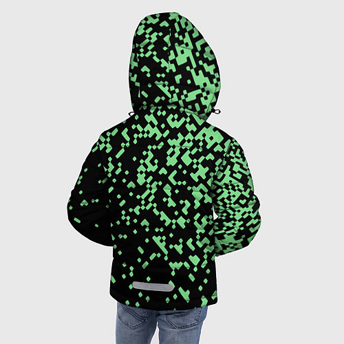 Зимняя куртка для мальчика Green pixel / 3D-Красный – фото 4