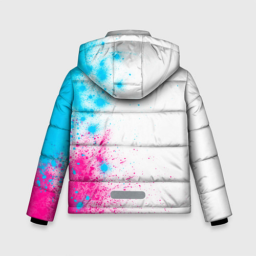 Зимняя куртка для мальчика BMW neon gradient style: по-вертикали / 3D-Черный – фото 2