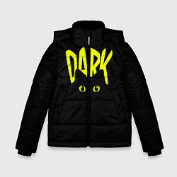 Куртка зимняя для мальчика Кот во тьме, цвет: 3D-черный
