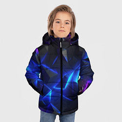 Куртка зимняя для мальчика Blue dark neon, цвет: 3D-черный — фото 2