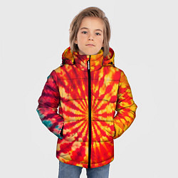 Куртка зимняя для мальчика Тай дай солнце, цвет: 3D-красный — фото 2