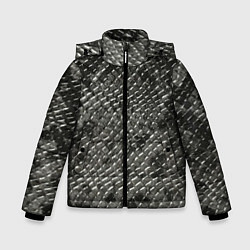 Куртка зимняя для мальчика Кожа змеи - текстура, цвет: 3D-черный