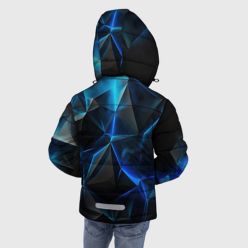 Зимняя куртка для мальчика Blue abstract ice / 3D-Красный – фото 4
