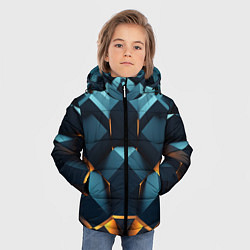 Куртка зимняя для мальчика Объемные неровные плиты, цвет: 3D-красный — фото 2