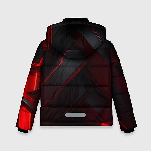 Зимняя куртка для мальчика Красная бесконечность / 3D-Черный – фото 2