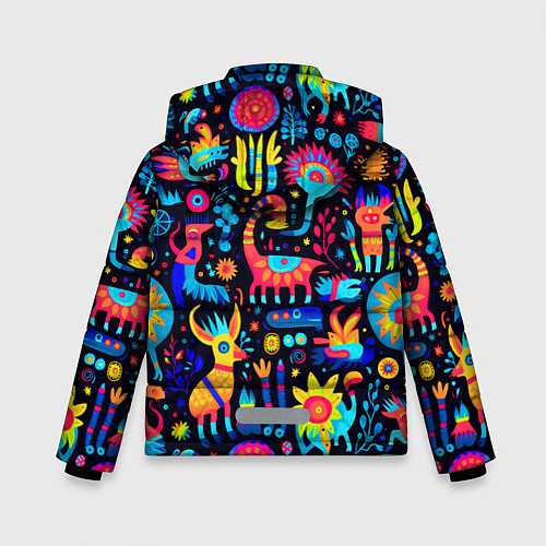 Зимняя куртка для мальчика Космические веселые монстрики / 3D-Черный – фото 2