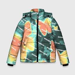 Куртка зимняя для мальчика Big Bang Бабочки, цвет: 3D-светло-серый