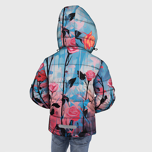 Зимняя куртка для мальчика Цветочная аура / 3D-Красный – фото 4