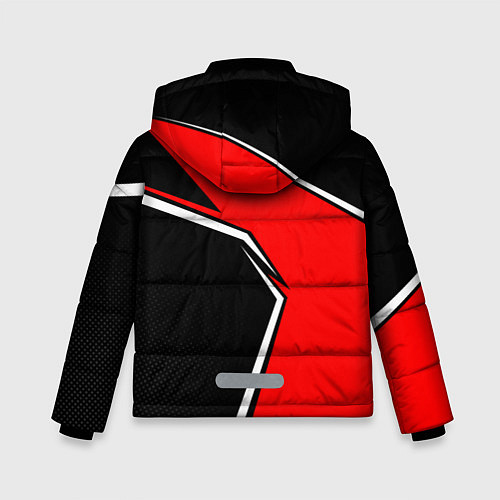 Зимняя куртка для мальчика Fox мотокросс - красный / 3D-Черный – фото 2