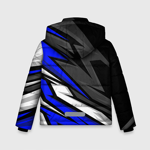 Зимняя куртка для мальчика Volkswagen - Синяя абстракция / 3D-Черный – фото 2