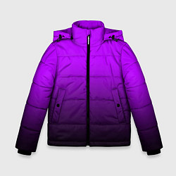 Куртка зимняя для мальчика Градиент фиолетово-чёрный, цвет: 3D-черный