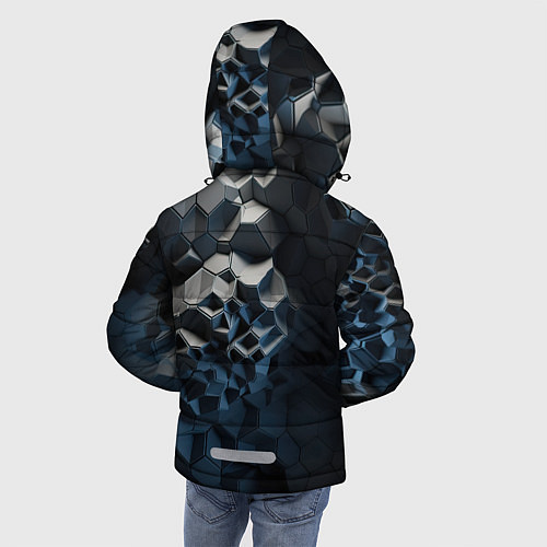 Зимняя куртка для мальчика Каменная текстура / 3D-Красный – фото 4