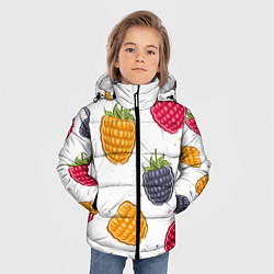 Куртка зимняя для мальчика Разноцветная малина, цвет: 3D-черный — фото 2