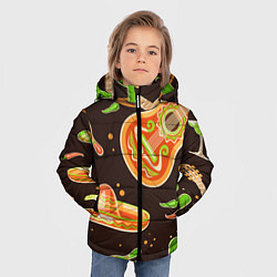 Куртка зимняя для мальчика Мексиканское веселье, цвет: 3D-черный — фото 2