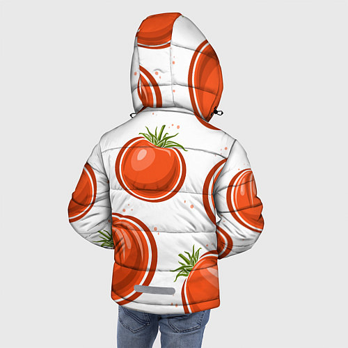 Зимняя куртка для мальчика Помидорчики / 3D-Красный – фото 4