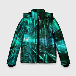 Куртка зимняя для мальчика Цифровой паттерн, цвет: 3D-светло-серый