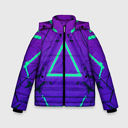 Куртка зимняя для мальчика Твой стиль геометрия 1, цвет: 3D-светло-серый