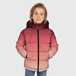 Куртка зимняя для мальчика Градиент красно-бежевый, цвет: 3D-светло-серый — фото 2