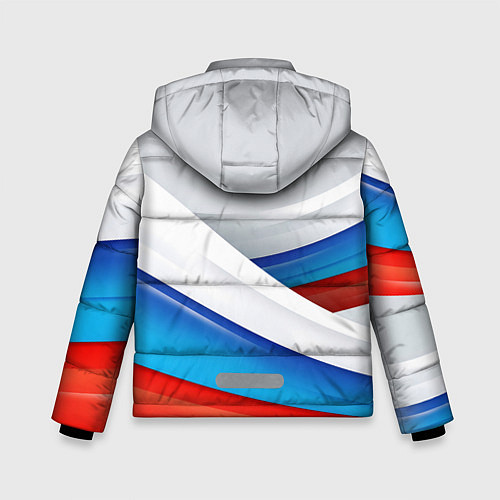 Зимняя куртка для мальчика Российские флаги / 3D-Черный – фото 2