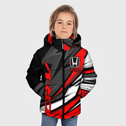 Куртка зимняя для мальчика Honda - CR-V - геометрия, цвет: 3D-светло-серый — фото 2