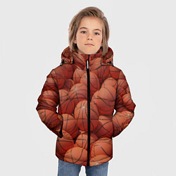 Куртка зимняя для мальчика Узор с баскетбольными мячами, цвет: 3D-красный — фото 2