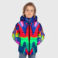 Куртка зимняя для мальчика Abstract mirror composition, цвет: 3D-черный — фото 2