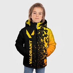 Куртка зимняя для мальчика Valorant - gold gradient: по-вертикали, цвет: 3D-черный — фото 2