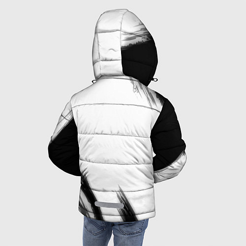 Зимняя куртка для мальчика Russia sport черно белый / 3D-Красный – фото 4