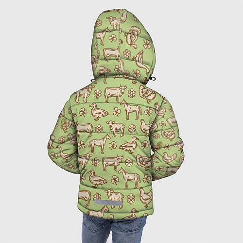Зимняя куртка для мальчика Фермерские животные / 3D-Красный – фото 4