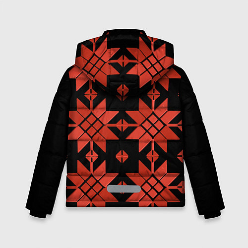 Зимняя куртка для мальчика Удмуртский - вертикаль black / 3D-Черный – фото 2