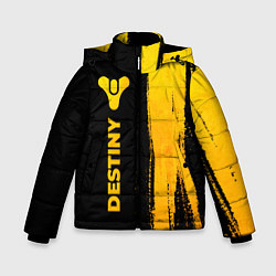 Куртка зимняя для мальчика Destiny - gold gradient: по-вертикали, цвет: 3D-черный