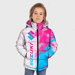 Куртка зимняя для мальчика Suzuki neon gradient style: по-вертикали, цвет: 3D-черный — фото 2