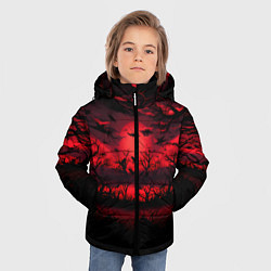 Куртка зимняя для мальчика Стая ворон, цвет: 3D-черный — фото 2
