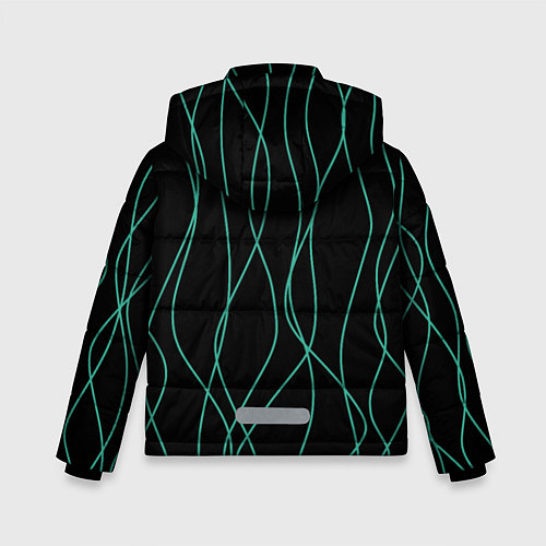 Зимняя куртка для мальчика Чёрный с линиями / 3D-Черный – фото 2