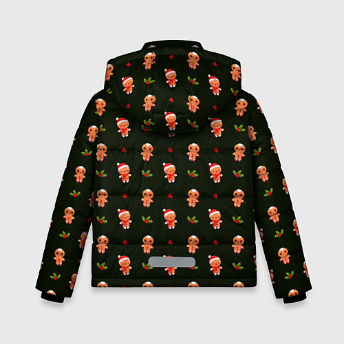 Зимняя куртка для мальчика Christmas cockies pattern / 3D-Черный – фото 2