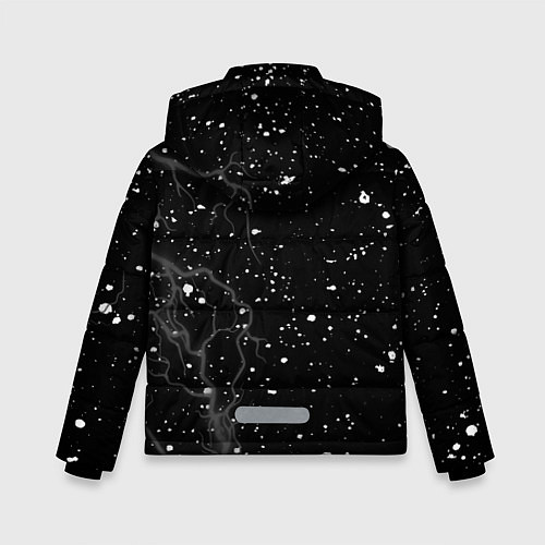 Зимняя куртка для мальчика Dark Souls glitch на темном фоне: по-вертикали / 3D-Черный – фото 2