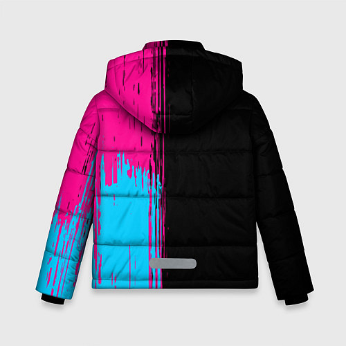 Зимняя куртка для мальчика Ghost of Tsushima - neon gradient: по-вертикали / 3D-Черный – фото 2