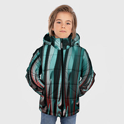 Куртка зимняя для мальчика Металлический рельеф, цвет: 3D-черный — фото 2