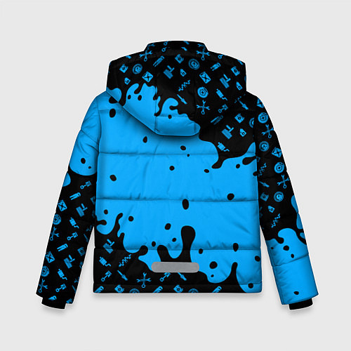 Зимняя куртка для мальчика Авто мастер / 3D-Светло-серый – фото 2