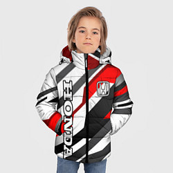 Куртка зимняя для мальчика Honda - red and white, цвет: 3D-черный — фото 2