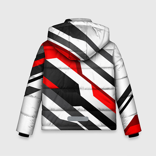 Зимняя куртка для мальчика Honda - red and white / 3D-Черный – фото 2